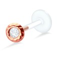 Bezel Set Stone Labrets Push-in LA-691